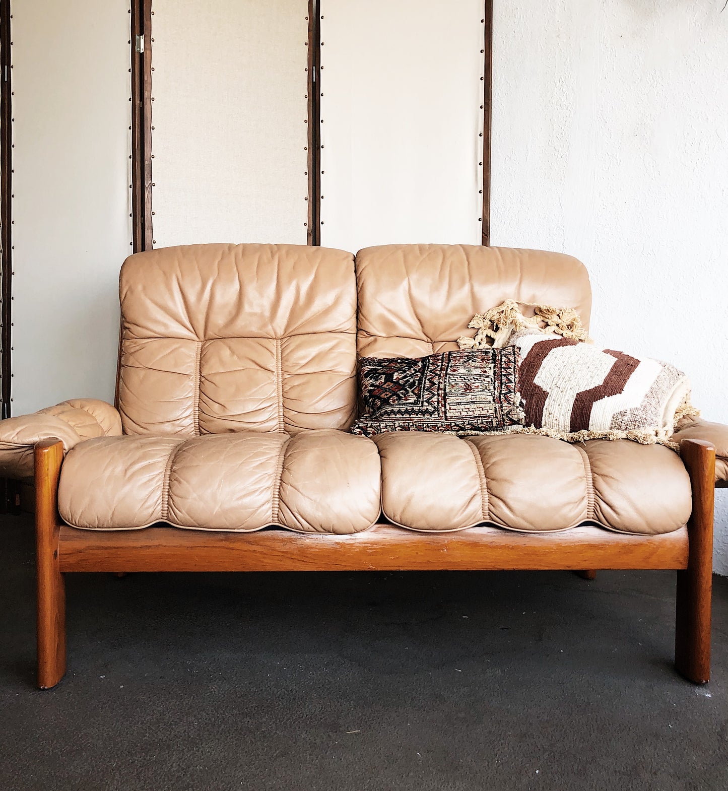 Vintage 1970s Ekornes Manhattan Loveseat or Chair