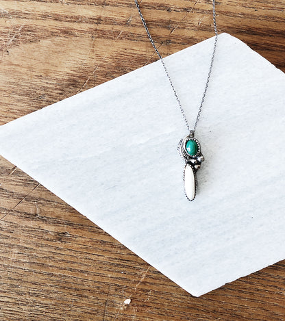 Vintage Silver and Stone Pendant