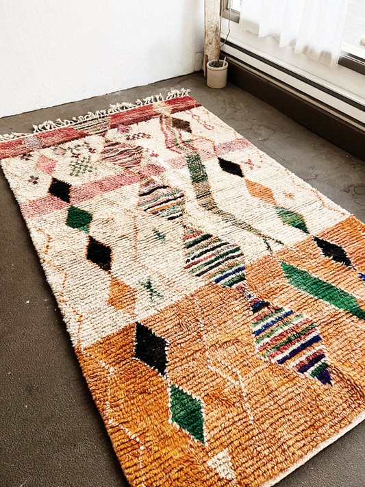 Vintage Moroccan Boujda Rug