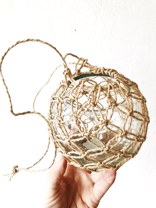 Netted Blown Glass Vase
