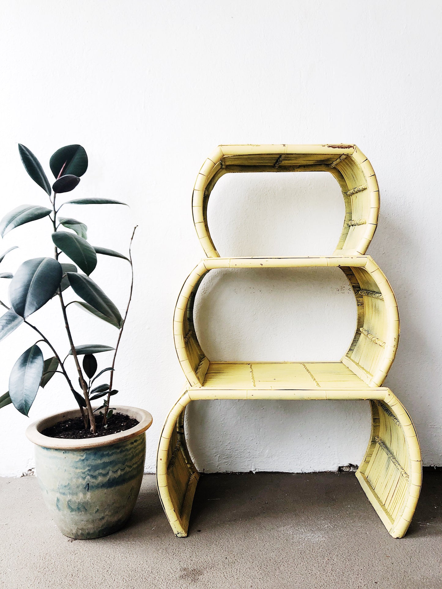 Vintage Bamboo Nesting Tables