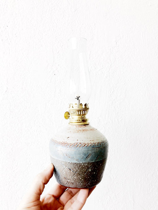 Stoneware Oil Lamp