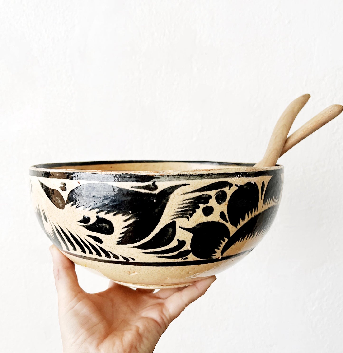 Vintage Mexican Clay Bowl and Servers