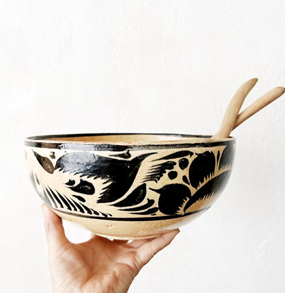 Vintage Mexican Clay Bowl and Servers