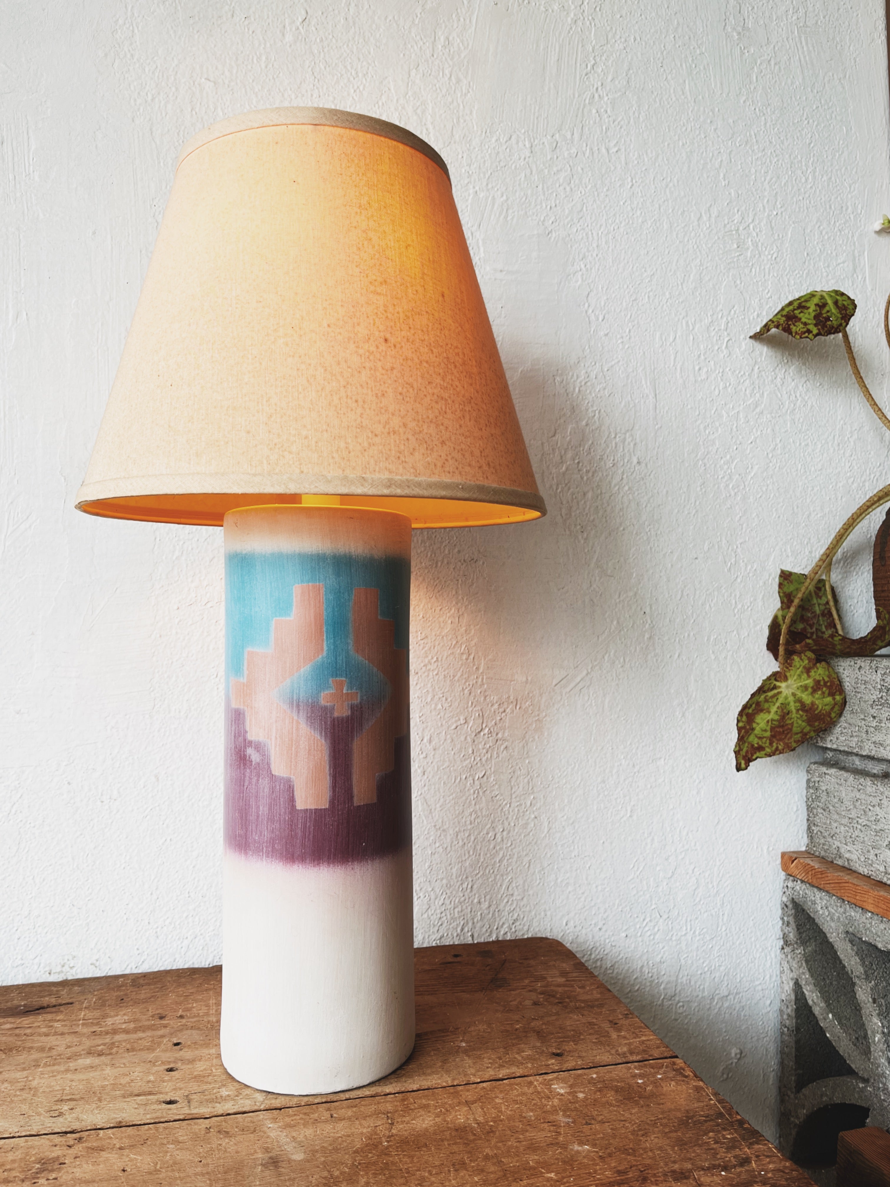 Vintage Southwestern Ceramic Lamp - Thumbnail 2