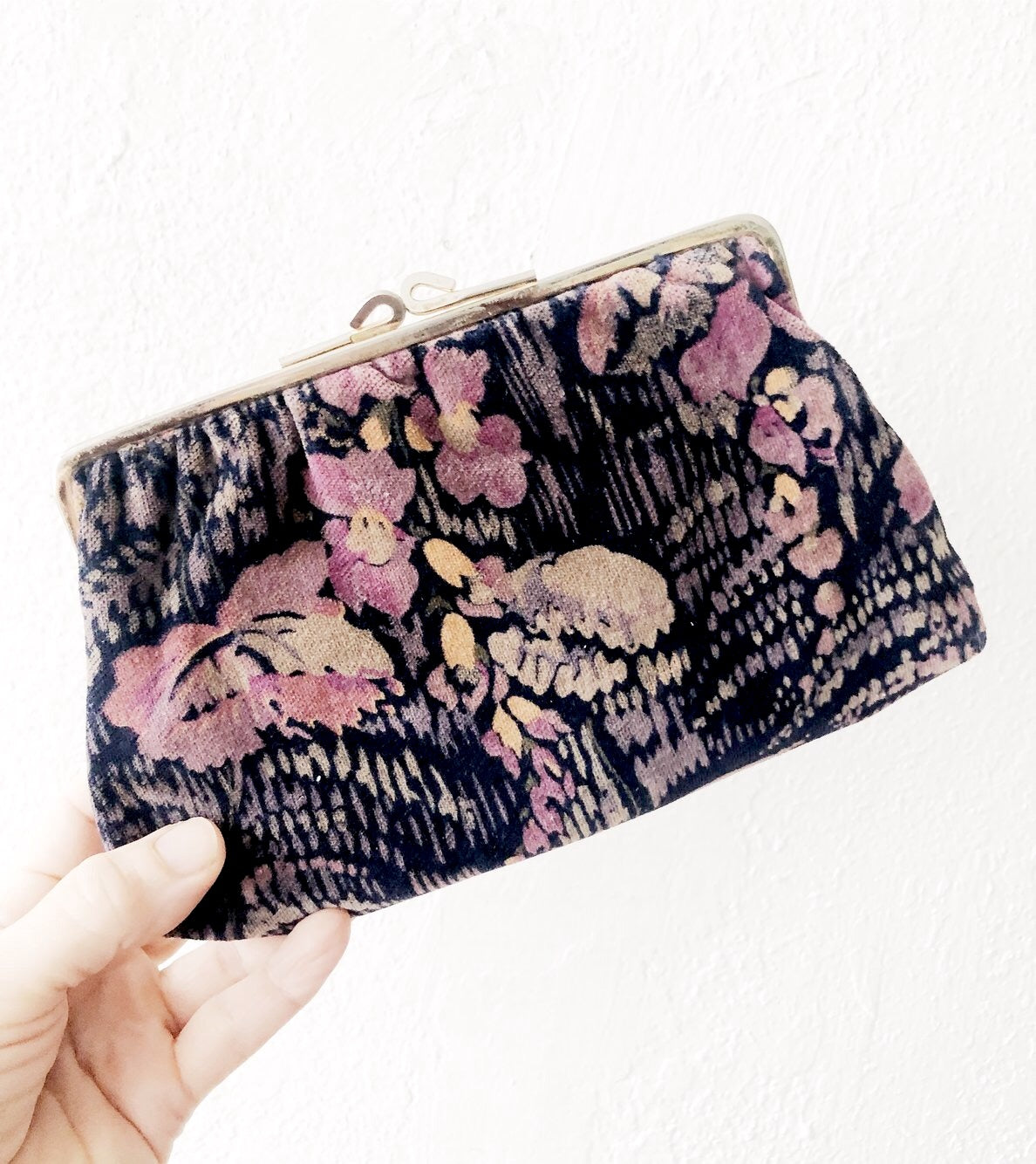 Vintage Velvet Makeup Bag