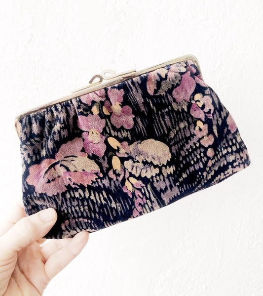 Vintage Velvet Makeup Bag