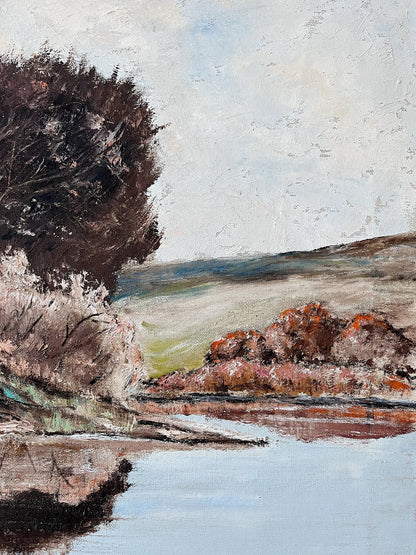Large Vintage Landscape Painting