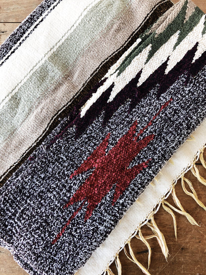 Vintage Chenille Mexican Blanket