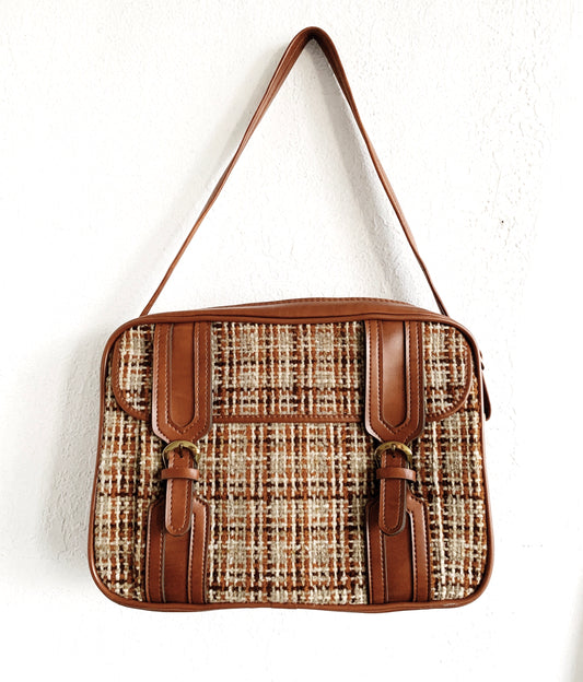 Vintage Tweed Tote / Overnighter