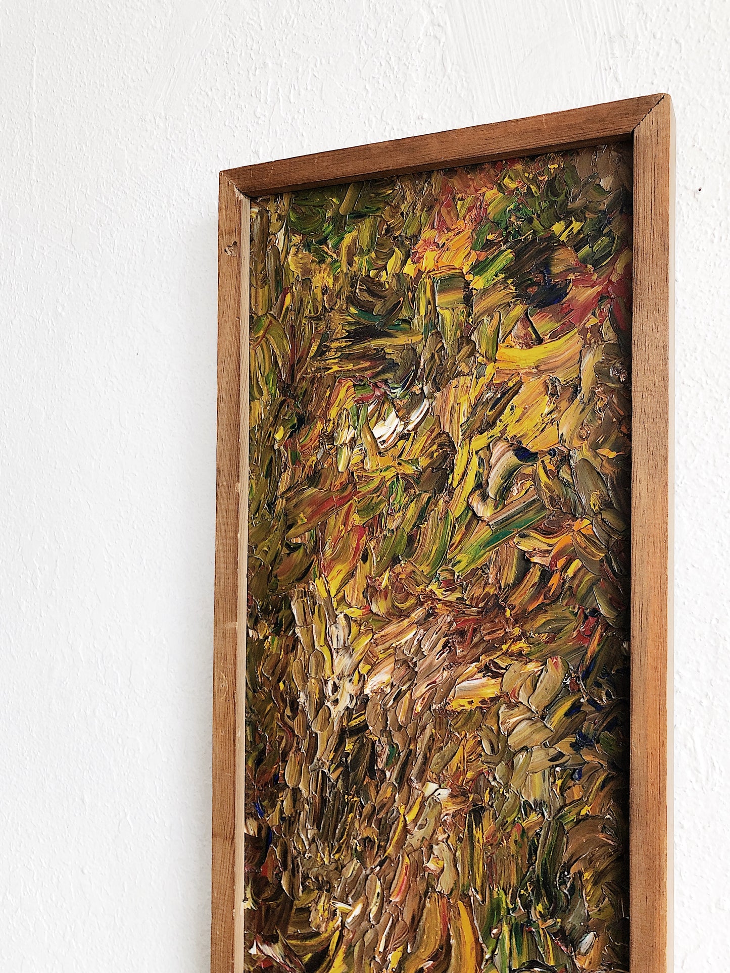Wood Framed Abstract Oil Painting