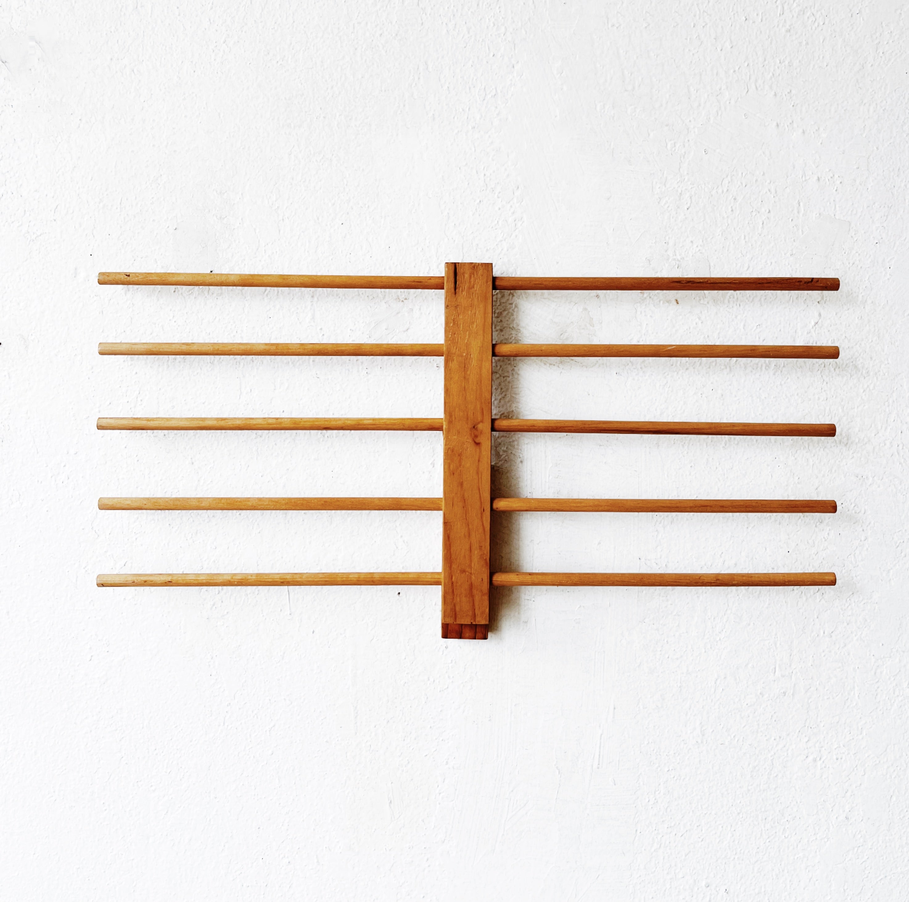 Tall Vintage Collapsible Wood Drying Rack - Thumbnail 2