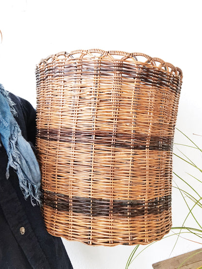 Large Vintage Planter Basket