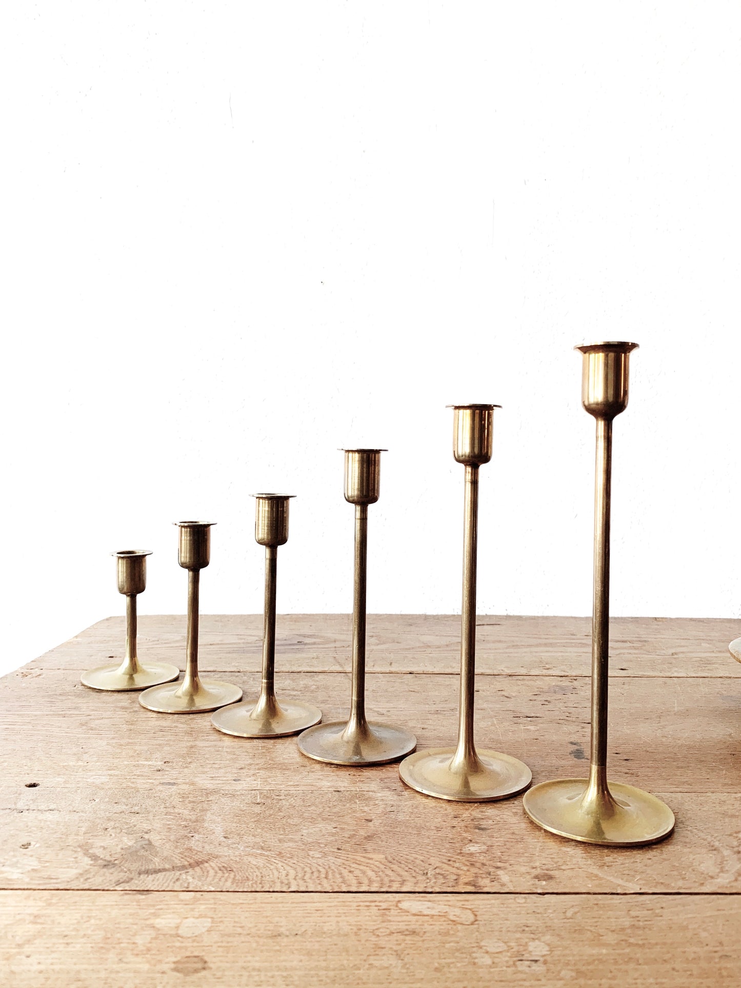 Vintage Brass Candle Stick Holders