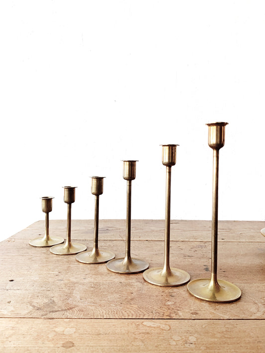 Vintage Brass Candle Stick Holders
