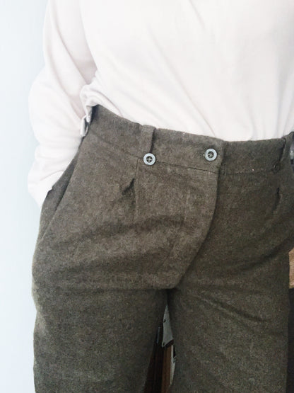 1960’s Button Fly Military Issue Wool Trousers