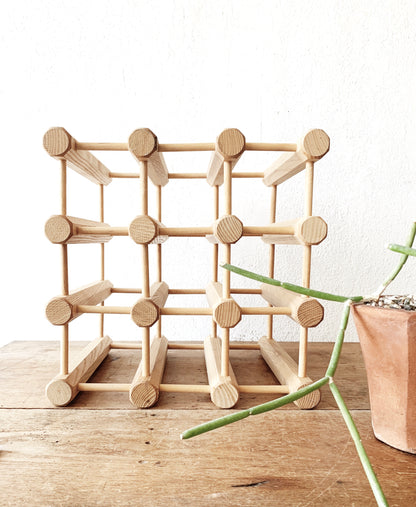 Handmade Natural Ash Modular Wine Rack