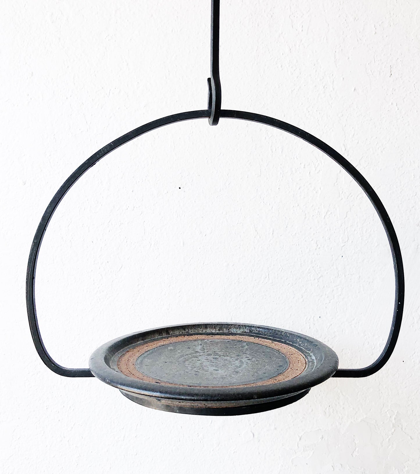 Vintage Iron Hanging Planter and Hook
