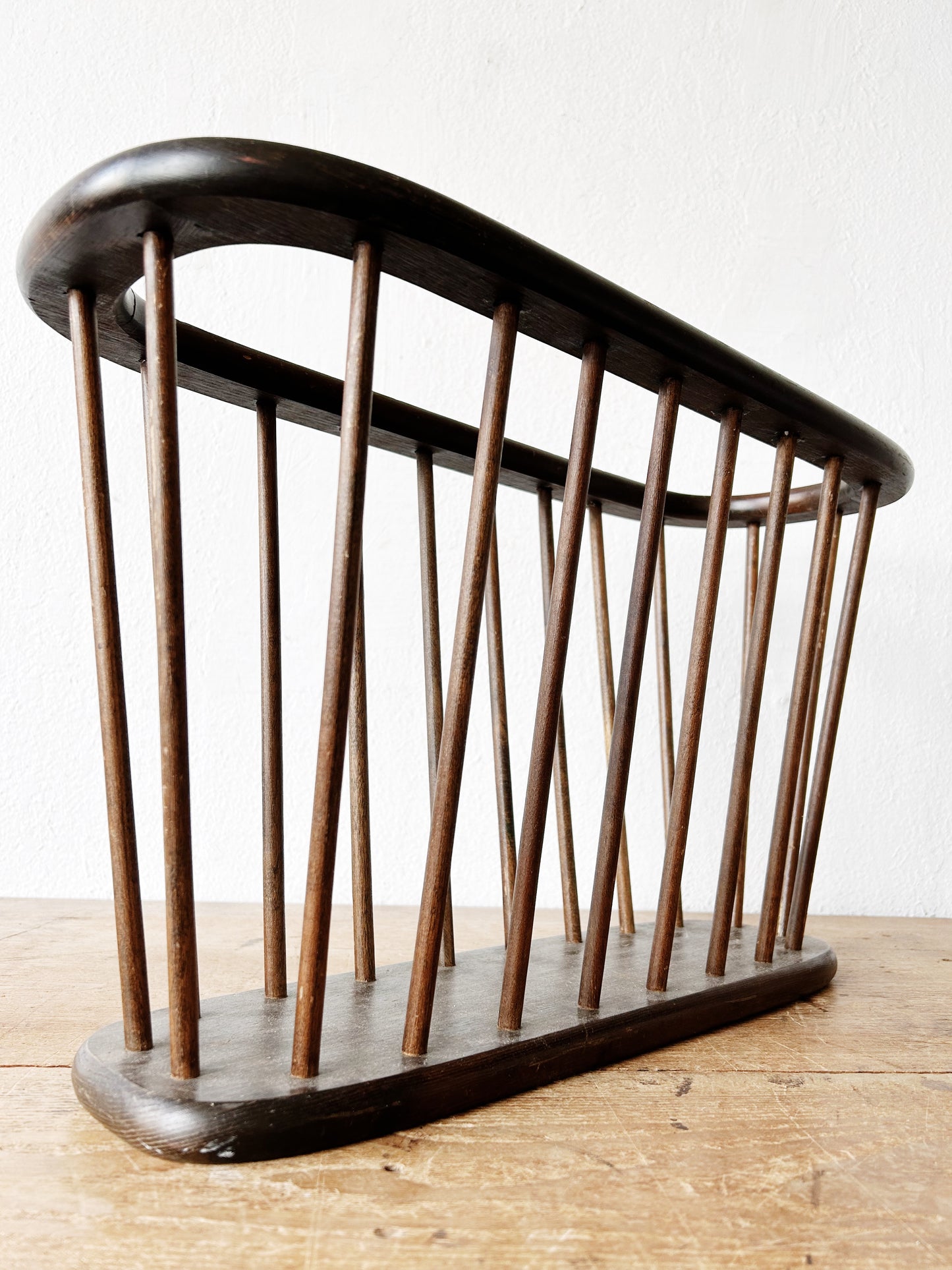 Mid Century Wood Spindle Rack