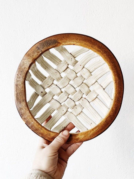 Handmade Ceramic Lattice Dish