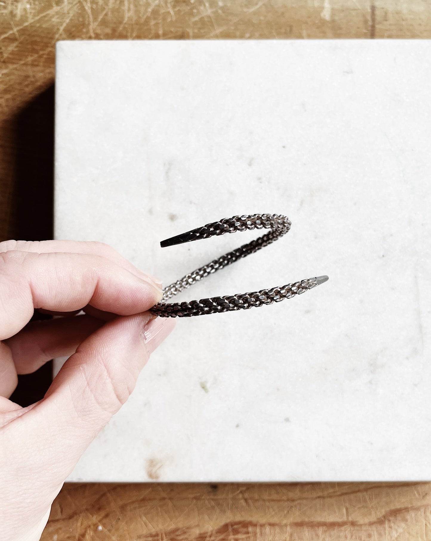 Sterling Silver Modernist Snake Cuff