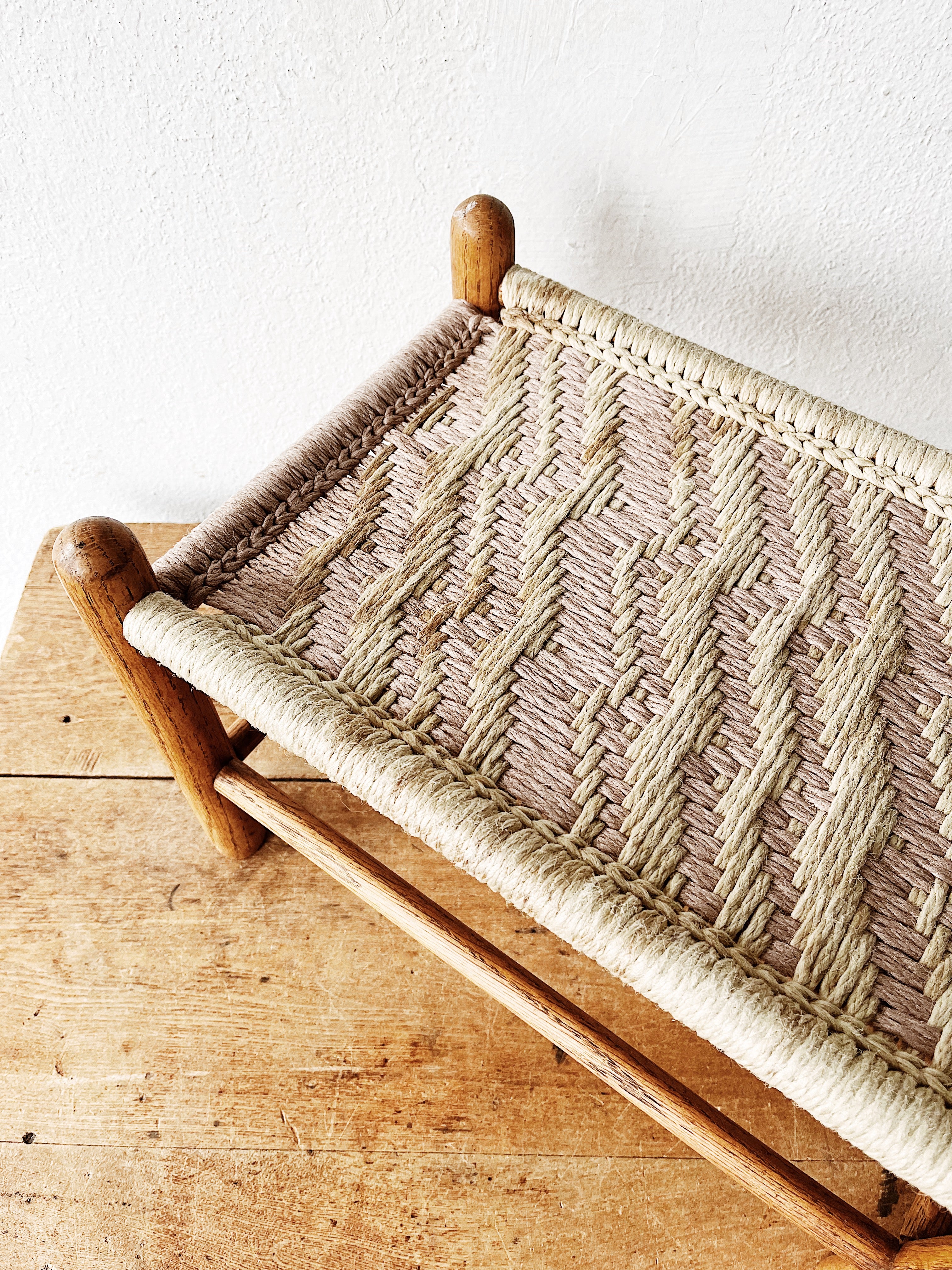 Vintage Woven Stool - Thumbnail 4