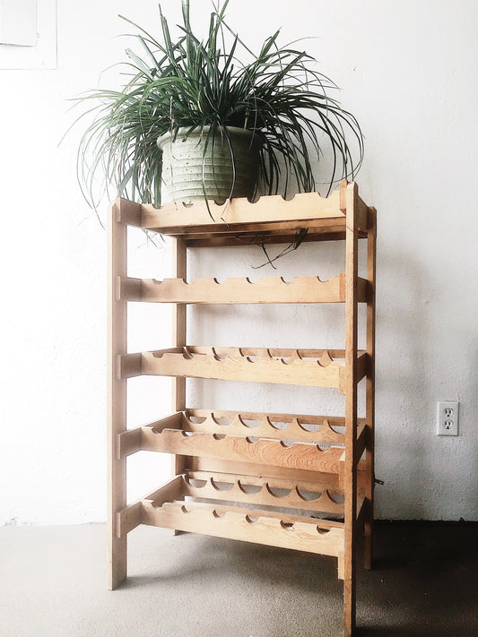 Vintage Handmade Wine Rack