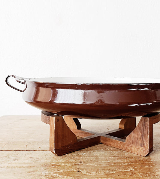 Vintage Dansk Kobenstyle Paella Pan and Stand