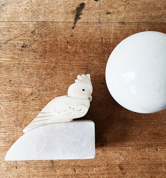 Vintage Alabaster and Marble Bookends