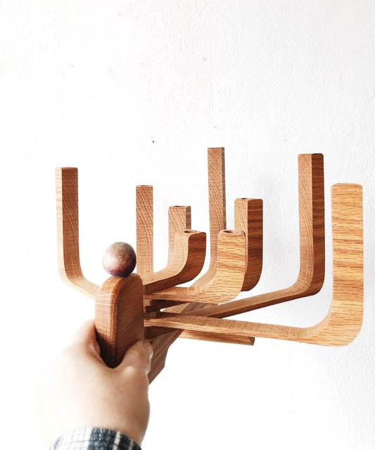 Danish Mid Century Candelabra with Candles