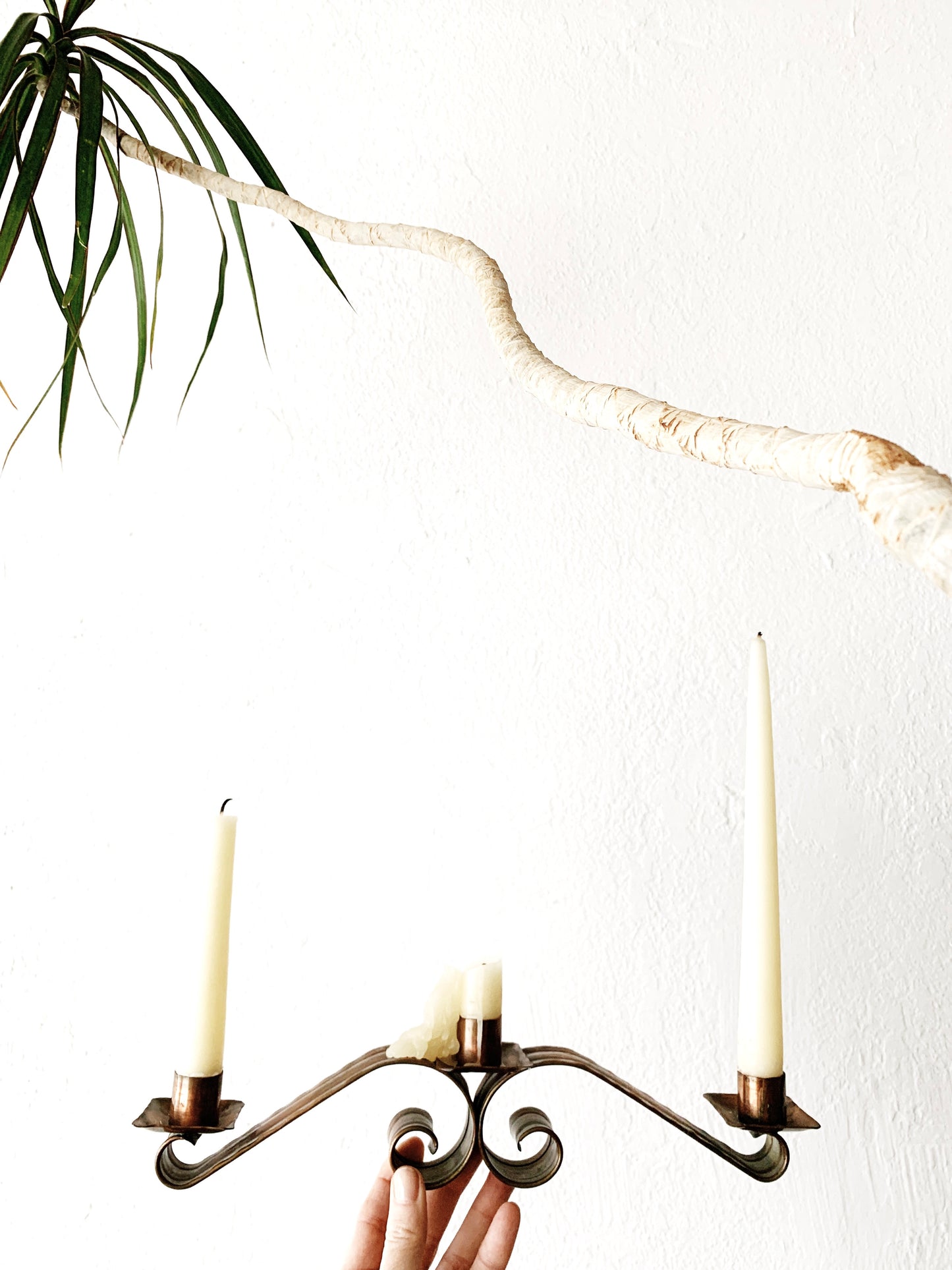 Vintage Handmade Copper Candelabra