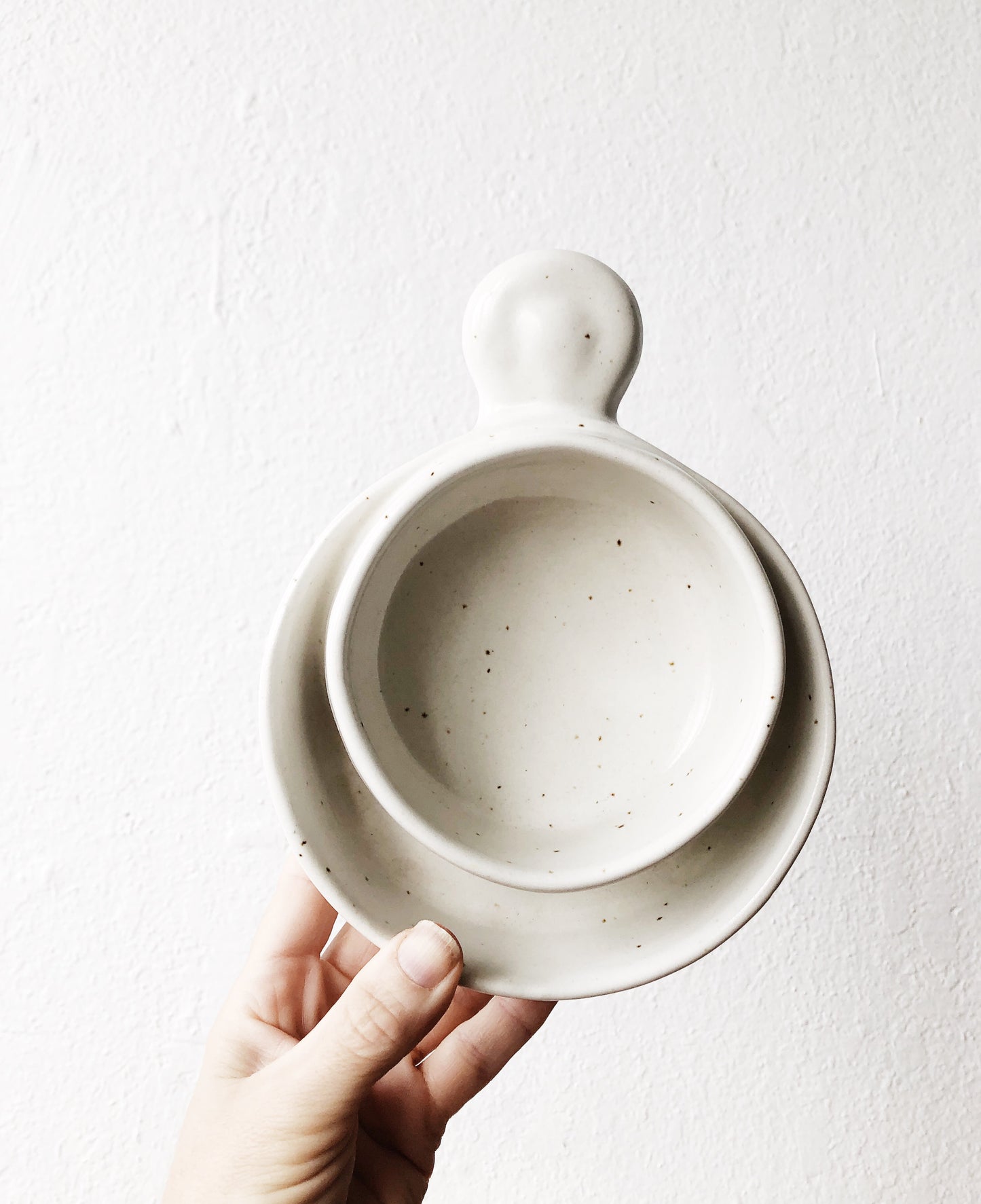Vintage Robert Weiss Stoneware Soup and Cracker Bowl