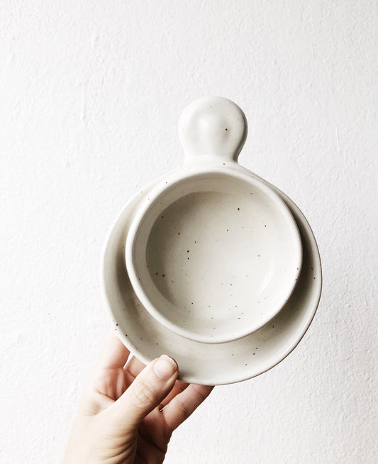 Vintage Robert Weiss Stoneware Soup and Cracker Bowl