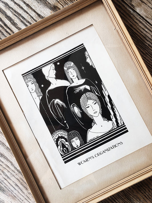 Vintage 1930s Woman’s Illustration Print