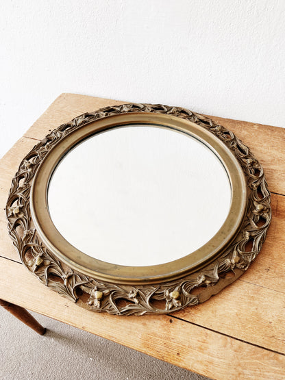 Vintage Round Gesso Mirror