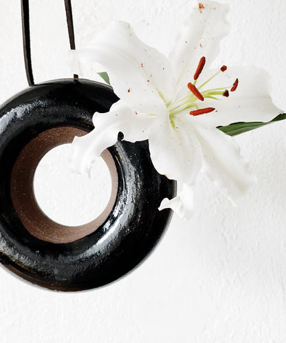 Circular Ceramic Wall Vase