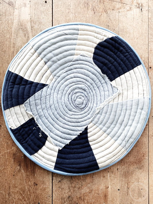 Large Vintage Reversible Quilted Mat