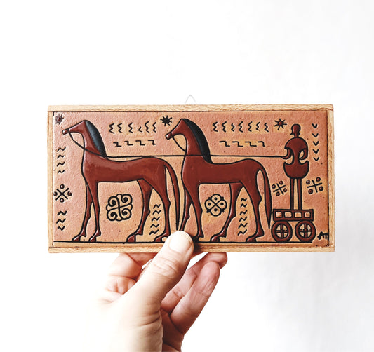 Vintage Pictorial Ceramic Tile