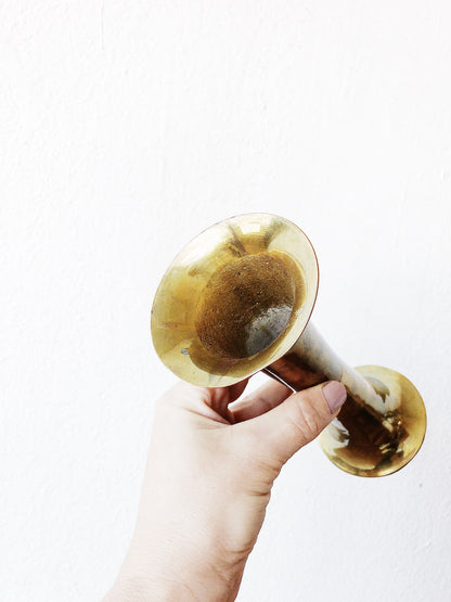 MCM Brass Candle Holder / Vase