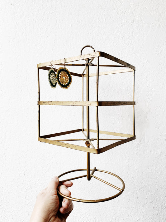Vintage Metal Spinning Jewelry Rack