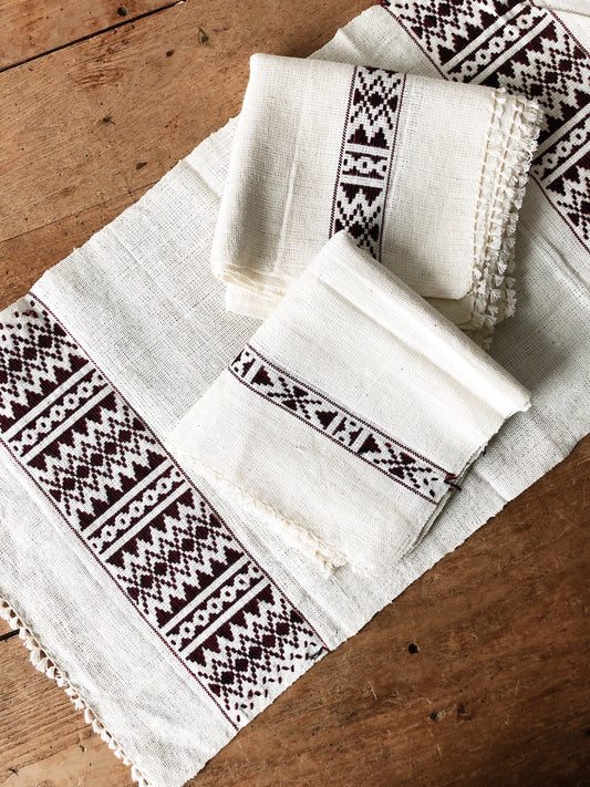 Vintage Embroidered Linen Set