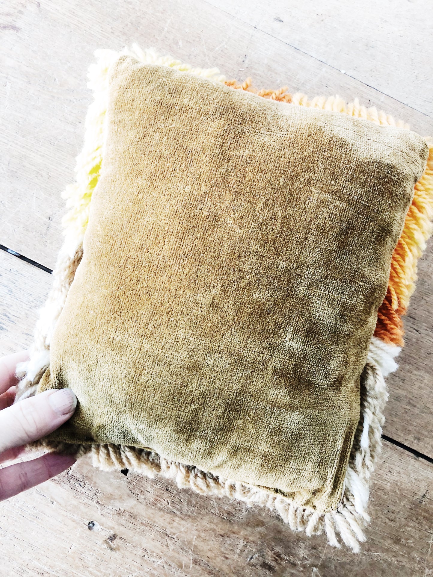Vintage Latch Hook Pillow