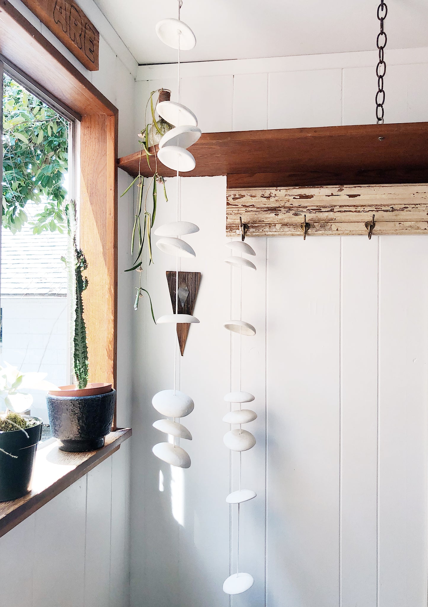 Handmade Ceramic Moon Chimes