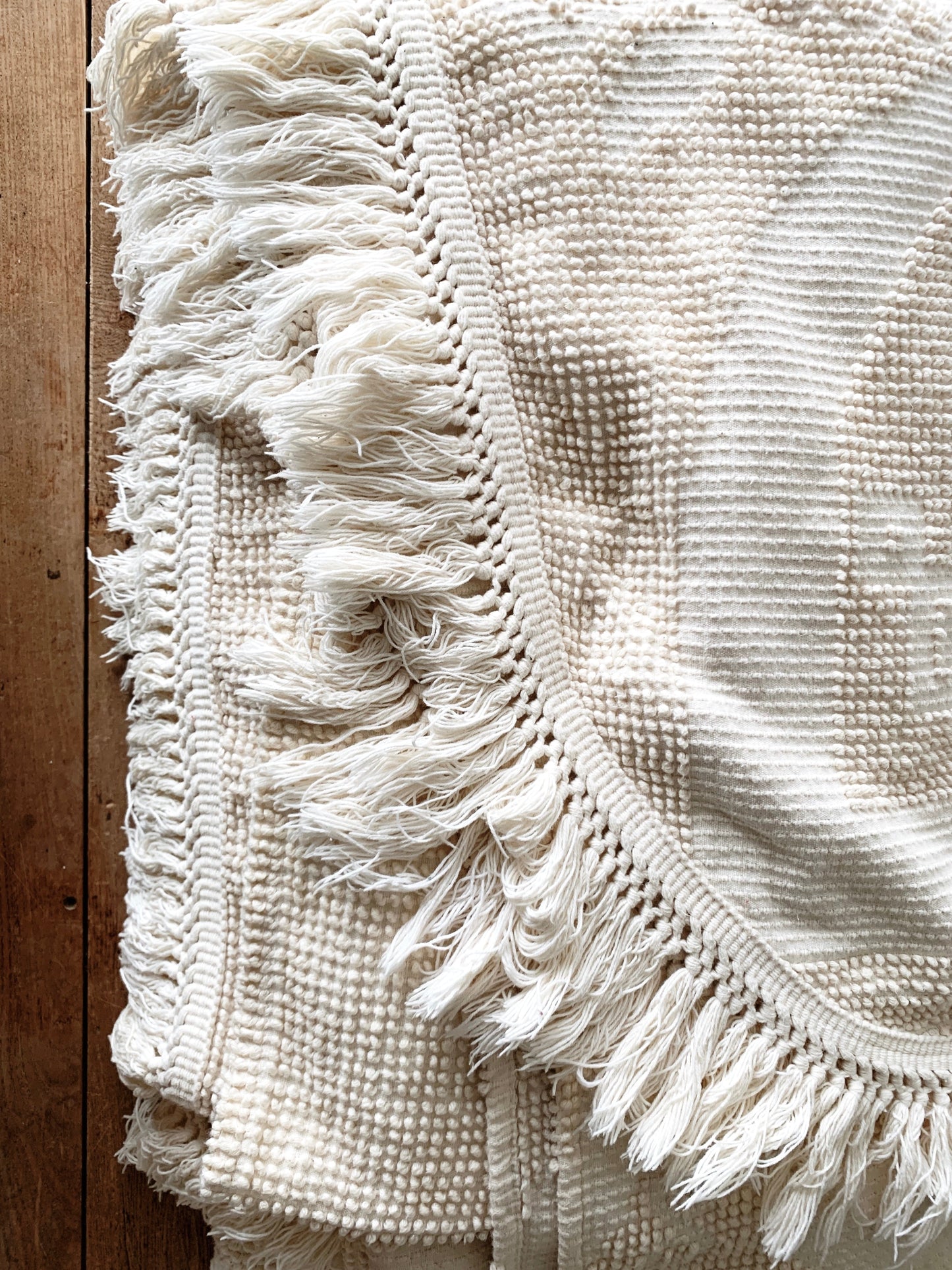 Vintage Queen Cotton Chenille Bedspread