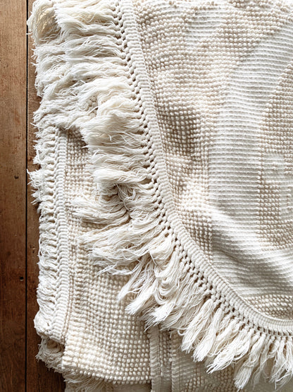 Vintage Queen Cotton Chenille Bedspread