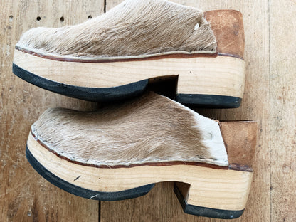 Vintage Multnomah Pony Hair Clogs