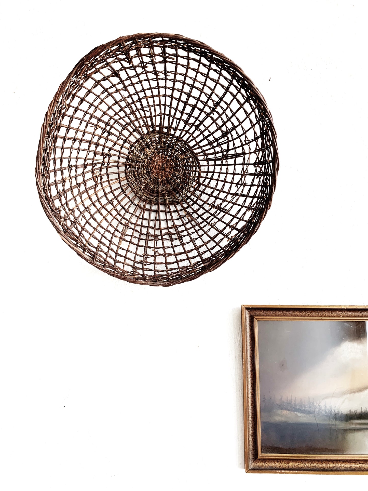 Handmade Sculptural Twig Basket