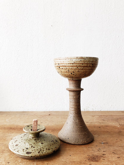Vintage Ceramic Incense Jar and Burner