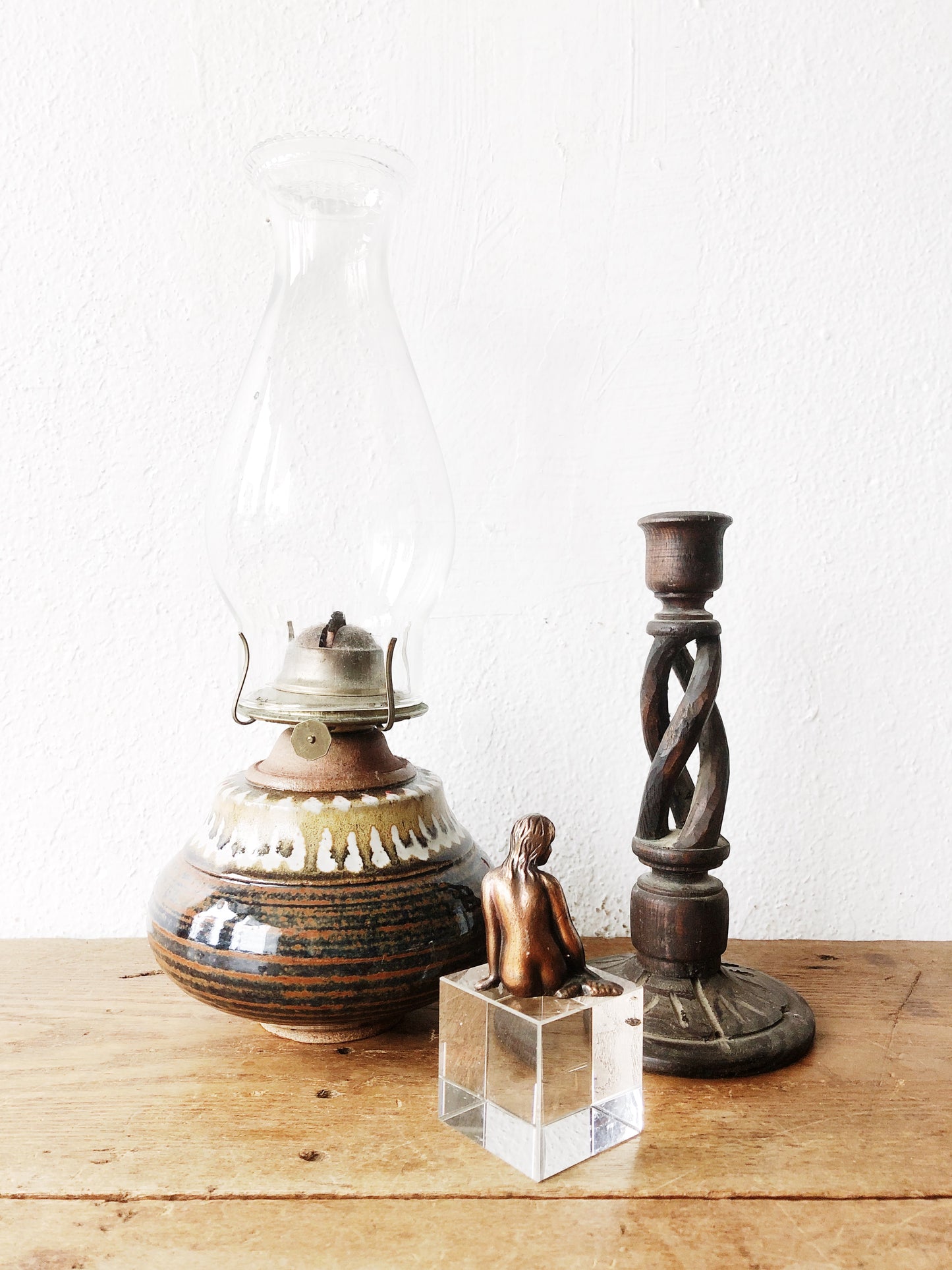 Vintage Ceramic Oil Lamp