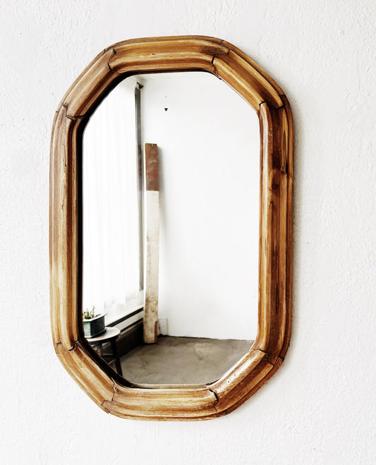 Antique Faded Wood Mirror